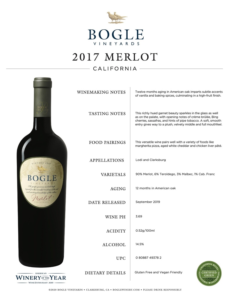 Bogle merlot discount